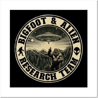 Bigfoot & Alien Research Team- For Bigfoot & Alien believers Posters and Art